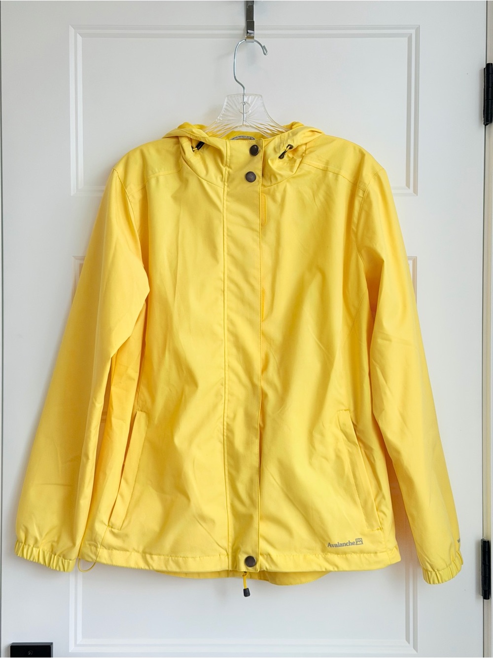 Avalanche Bright Yellow Hooded Rain Jacket
